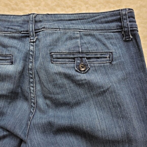 The Limited Jeans Straight Wide Leg Womens Size 8 Blue Dark 34X33 Relaxed Fit - Picture 3 of 11